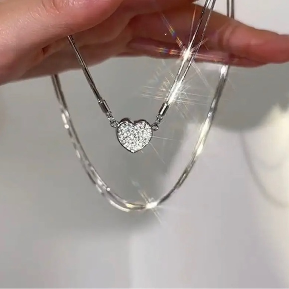 925 sterling silver magnetic heart necklace - Picture 3 of 3